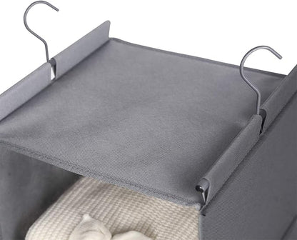 MAX Houser 4-Shelf Hanging Closet Organizer, Space Saver, Cloth Hanging Shelves