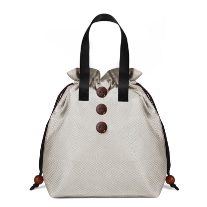 Jiamusi Drawstring Insulated Lunch Bag - 6L Thermal Food Tote with Waterproof Lining for Office & Commute