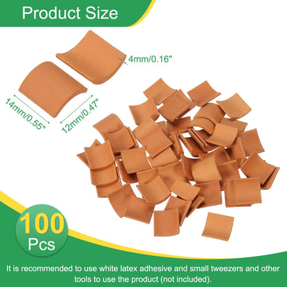 PATIKIL Miniature Roof Tile, 100 Pcs Mini Red Tiles Clay Roof Miniature Brick Dollhouse Roofing DIY Craft Accessories Building Supplies for Fake House Model Garden
