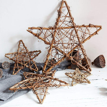 Natural Grapevine Mesh Star Wreath DIY Craft Vines Base Grapevine Roll for Rustic Summer Fall Christmas Wreath Door Garland Hanging Decor