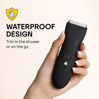MERIDIAN The Trimmer Original - Body Hair Trimmer for Men, Electric Shaver for Pubic Hair, Chest, Legs & Bikini, Waterproof & Rechargeable, Sage