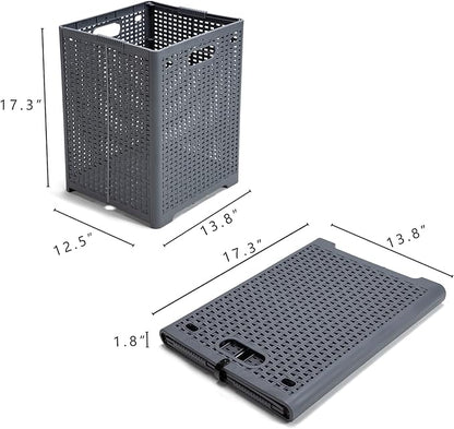 42L Collapsible Plastic Laundry Baskets, Foldable Laundry Hamper