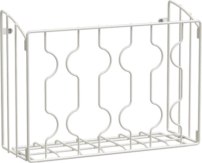 SIMPLE HOUSEWARE Wall Door Mount Kitchen Wrap Organizer Rack, White