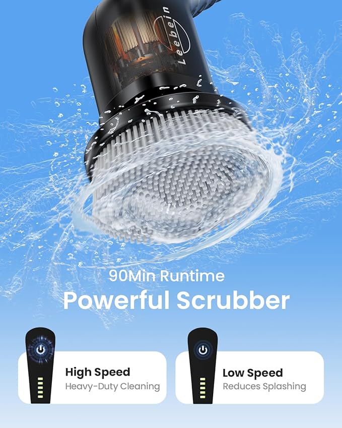 Leebein Electric Spin Scrubber, Cordless Cleaning Brush