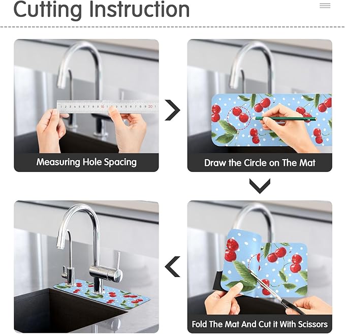 Kitchen Sink Splash Guard 1 PC 30 Inch Sink Faucet Mat Splash Guard