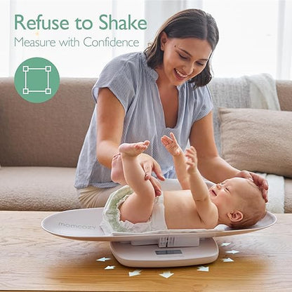 Momcozy Baby Scale, Multi-Function Scale for Body Weight and Height Measurement, Weighted Feeds, with Curved Removable Tray, for Newborns, Adult Scale & Pet Scale, 5 Units, Auto-Off,Digital LED Screen