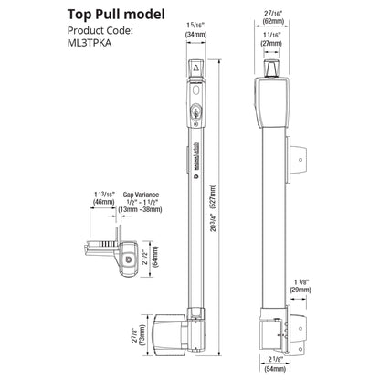 National Hardware Pool Safety Magna Latch Gate Latch N346-210, Top Pull Child Proof Gate Latch for Pool Gates or Fence Latches by,Black