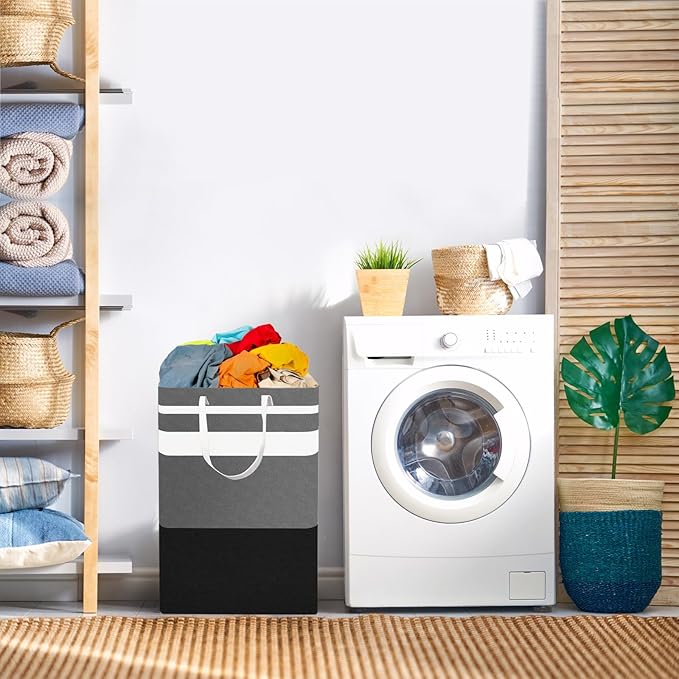 2-Pack Foldable Laundry Basket, Large Laundry Baskets