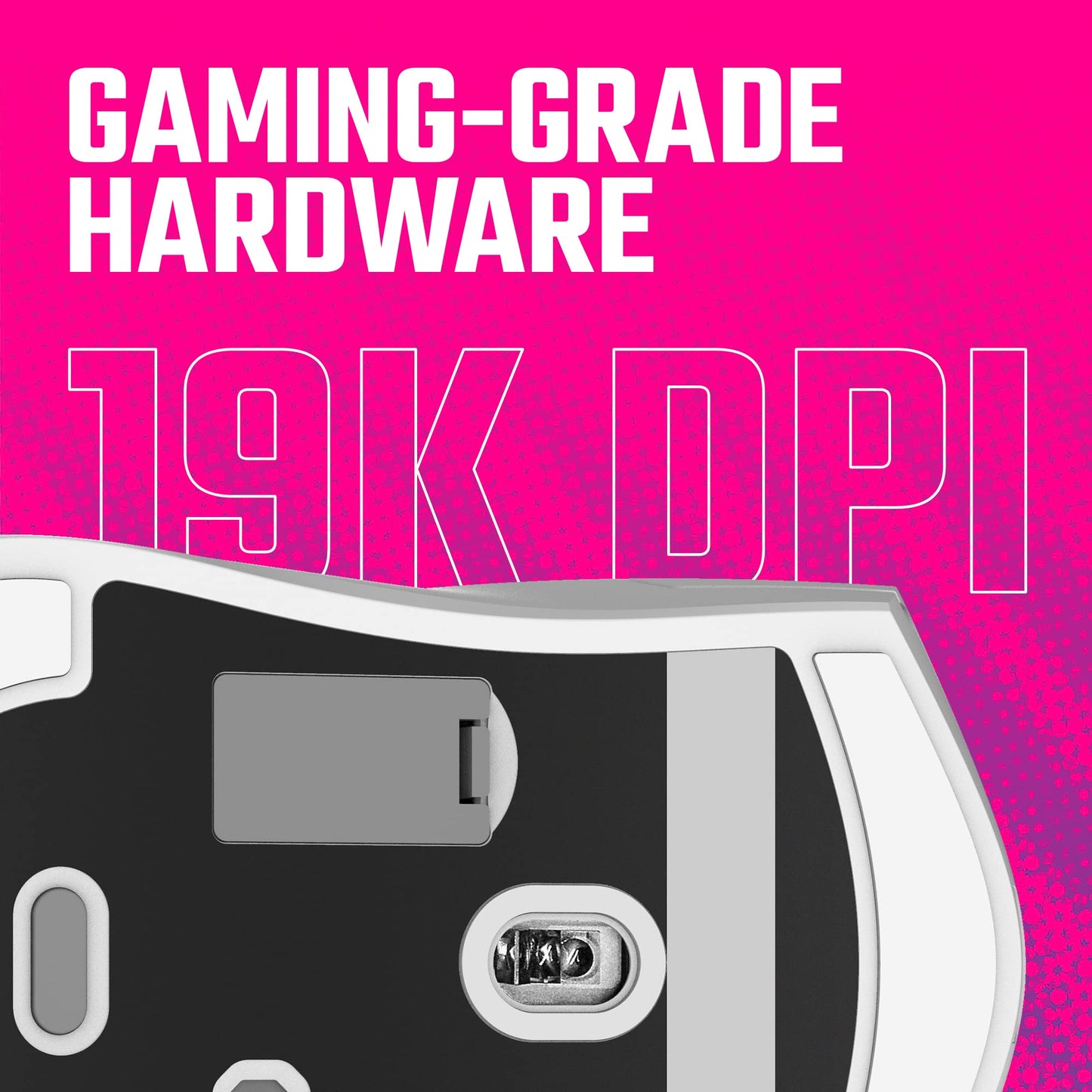 Cooler Master MM712 Wireless Gaming Mouse Black with Adjustable 19,000 DPI, 2.4GHz and Bluetooth , Ultraweave Cable, PTFE Feet, RGB Lighting and MasterPlus+ Software