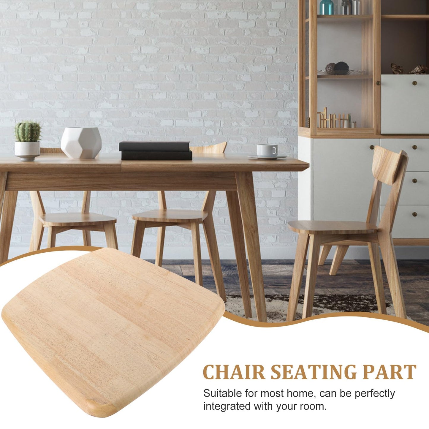 GANAZONO Chair Panel Solid Wood seat Board Accessories Stool seat Covers Easy Clean Wooden Chair Replacement ing Part Wooden Desk Wood Office Kitchen Supply