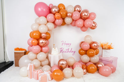 Dusty Pink Balloon Arch,Boho Balloon Garland with Blush Pink and Brown Rose Gold White Sand Balloons for Girl Baby Shower Bridal Valentines Day Wedding Birthday Party Decorations