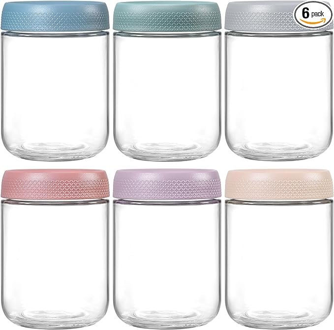 NETANY 6-pack 16 oz Overnight Oats Containers