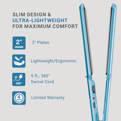 Nano Titanium Ultra-Thin Hair Straightener, Professional Flat Iron For All Hair Types