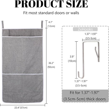XL Hanging Laundry Hamper Bag, Door Hanging Hamper