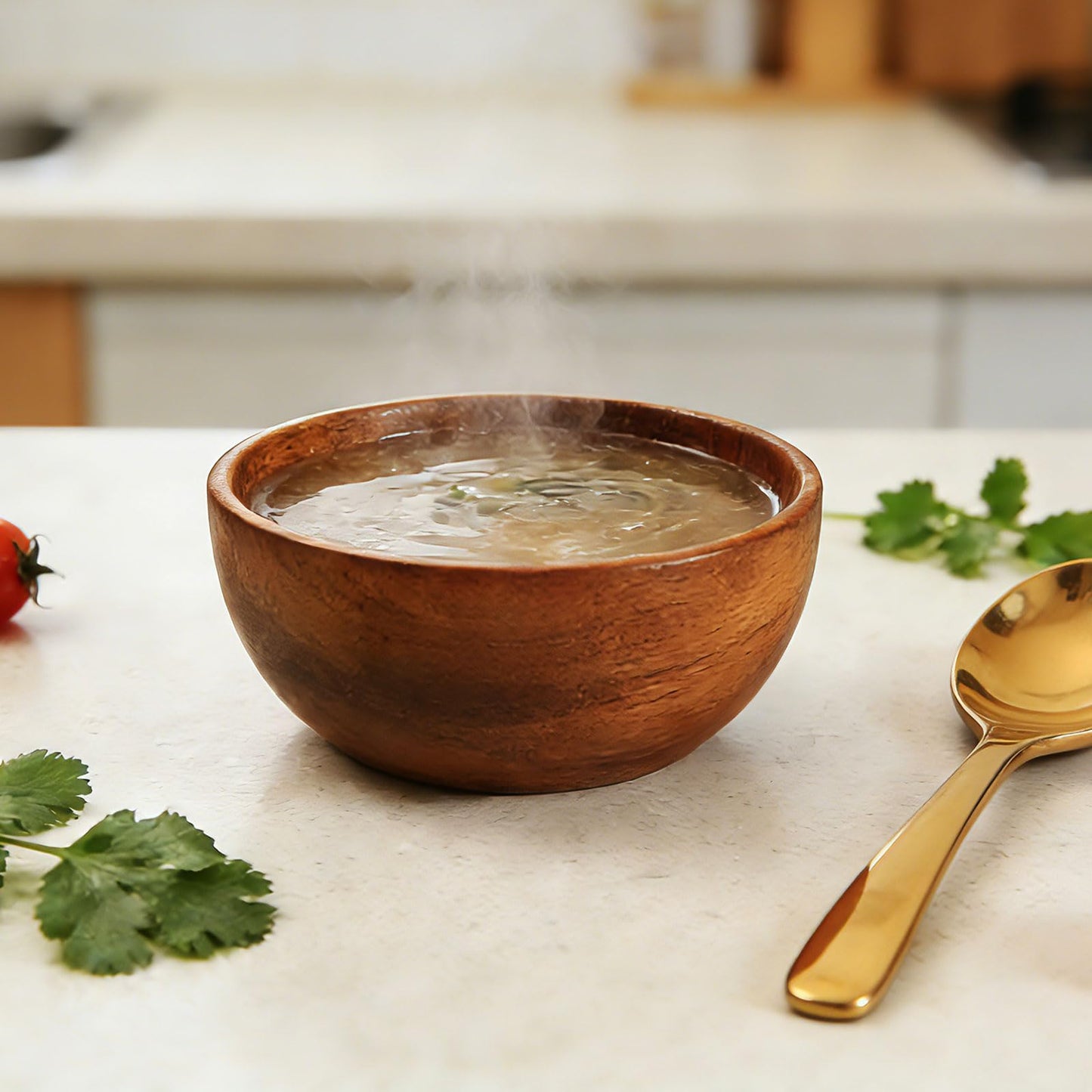 MeowAroma Solid Acacia Wood Bowls Set of 4, 4 Inch Wooden Serving Bowls - Handmade Ramekins for Dips, Charcuterie Board, Snacks & Salads | Farmhouse Kitchen Decor & Gift Idea