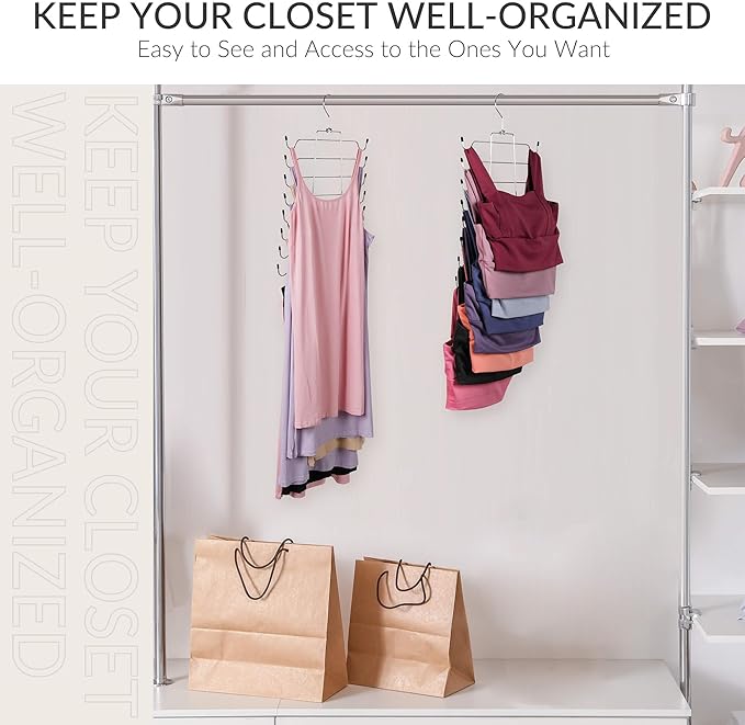 ZEDODIER 6 Pack Tank Top Hanger Space Saving, Bra Hangers