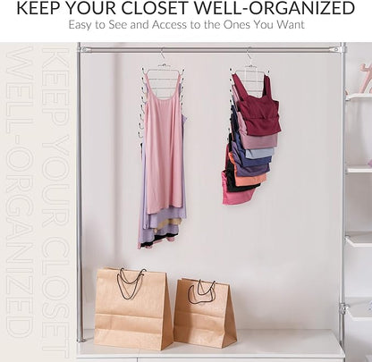 ZEDODIER 6 Pack Tank Top Hanger Space Saving, Bra Hangers