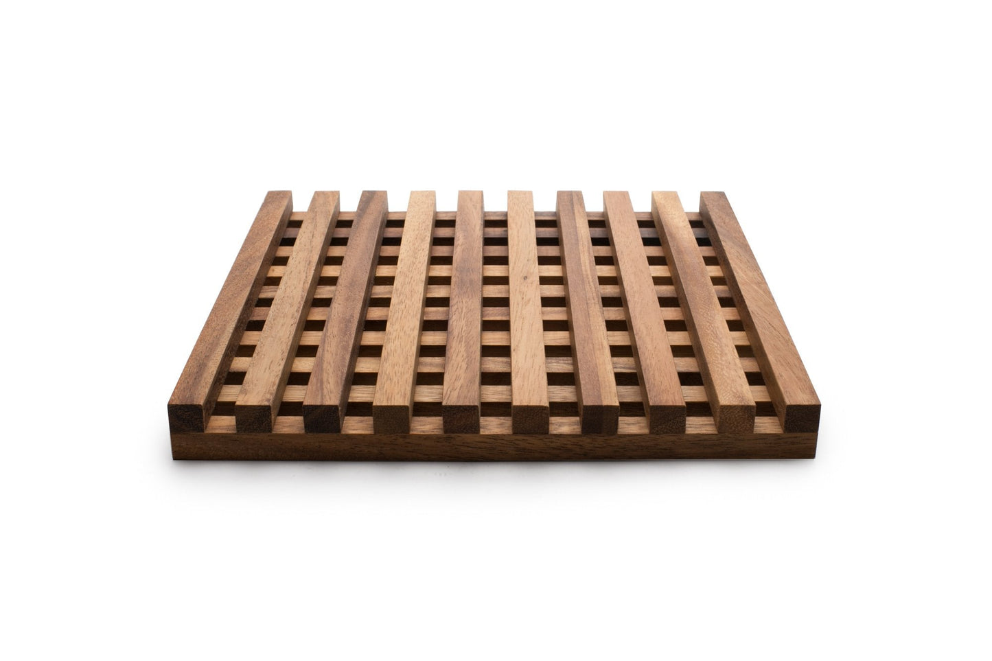 Ironwood Gourmet Venetian Trivet, 10 x 10 x 1 inches, Acacia Wood