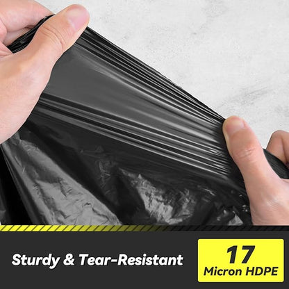 100 Count 55-60 Gallon Trash Bags, Sturdy & Tear-Resistant Commercial Can