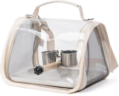Genérico Parrot Carrier - Bird Backpack with Transport Perch | Parakeet Carrier | Parakeets, Parakeets, Nymphs, Conuros, Cockatiels: Outdoors, Camping, Holidays