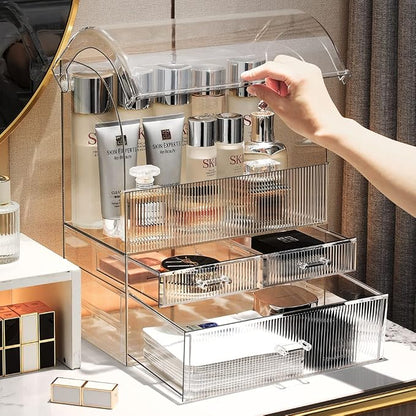 MOOCHI Professional Large Cosmetic Makeup Organizer Bathroom Storage Display Case with Drawers