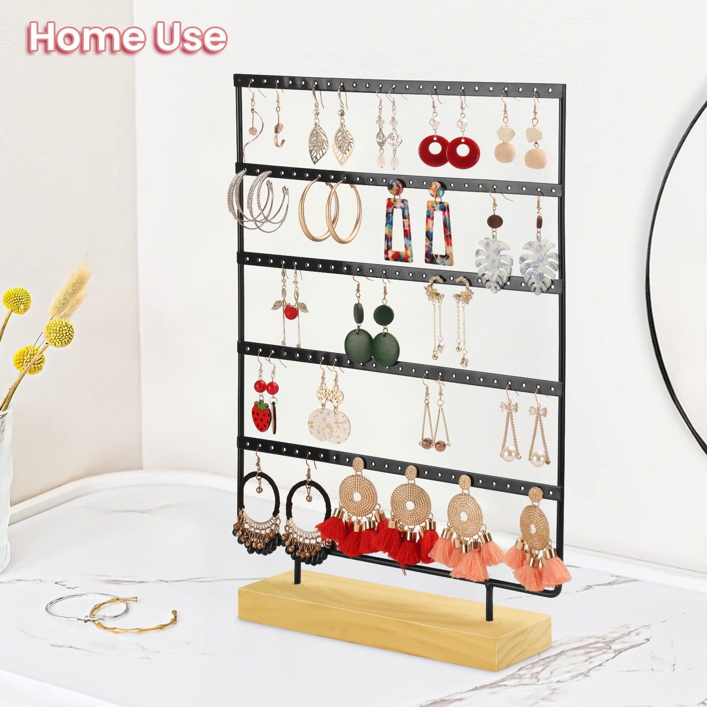 RNTBWD Earring Holder Organizer, Earring Display For Vendors, Earring Holder Organizer For Girls, Women, Earring Organizers and Storage, Jewelry Holder(5 Tiers & 120 holes)