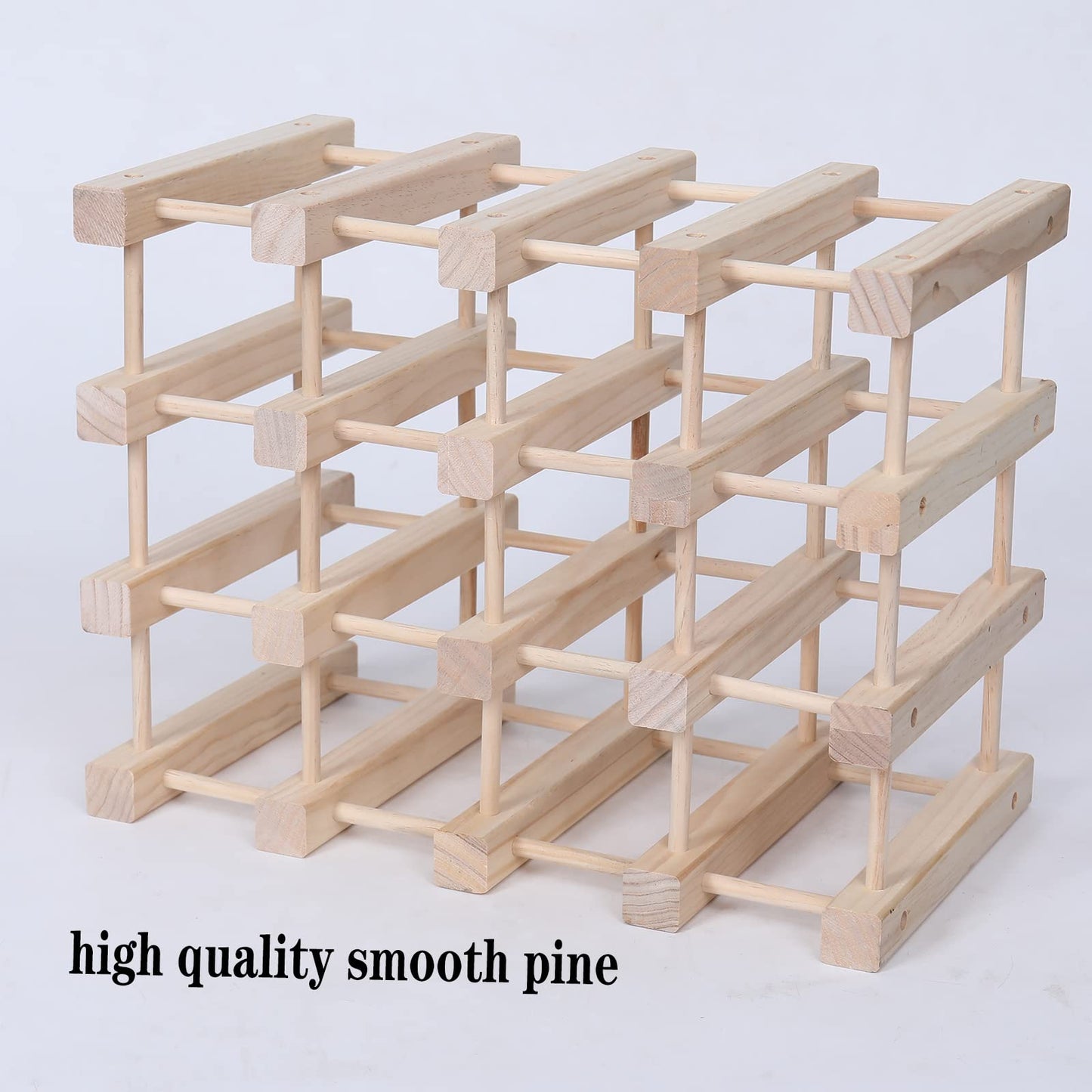 guilai Wooden Stackable Storage Modular Small countertop Wine Rack Cabinet,Freestanding for Floor Wood Wine Bottle Shelf (16bottle)