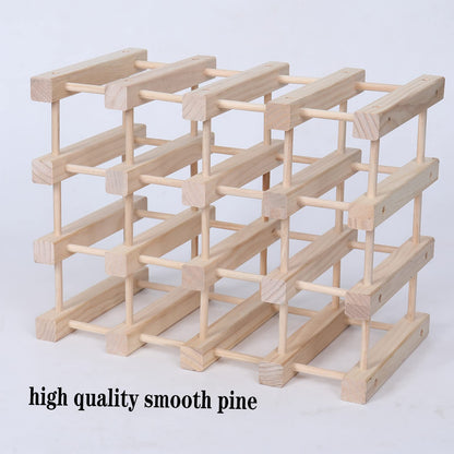 guilai Wooden Stackable Storage Modular Small countertop Wine Rack Cabinet,Freestanding for Floor Wood Wine Bottle Shelf (16bottle)