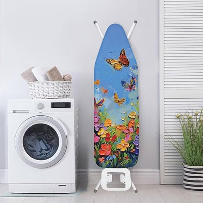 Oil Painting Floral Ironing Board Cover and Pad, Heat Reflective and Stain