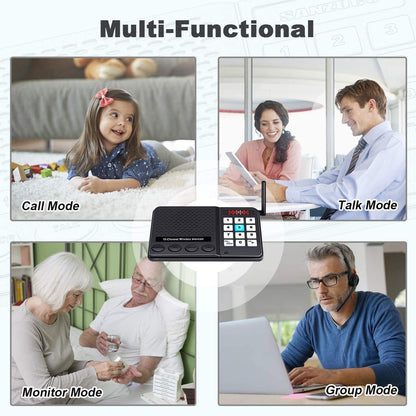 6 Pack Intercoms Wireless for Home - Room to Room Intercom System for House, Business, Office, Hotel - Long Range Home Communication System