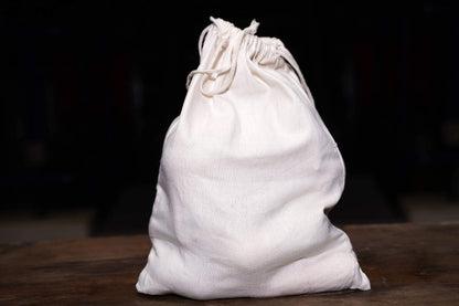 8x12 Inches Cotton Double Drawstring Muslin Bags (Natural Color) - 100 count pack