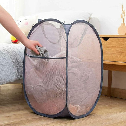 Pop Up Laundry Hampers, Collapsible Mesh Laundry Baskets