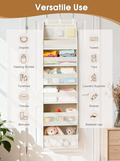 Criusia Over the Door Organizer, 6-Shelf Closet Hanging Storage
