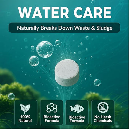 Muck Clear – Natural Pond Sludge Treatment, 4 LB for Ponds, Fountains & Bird Baths, Beneficial Bacteria & Enzymes, Chemical-Free & Safe for Fish, Pets & Wildlife