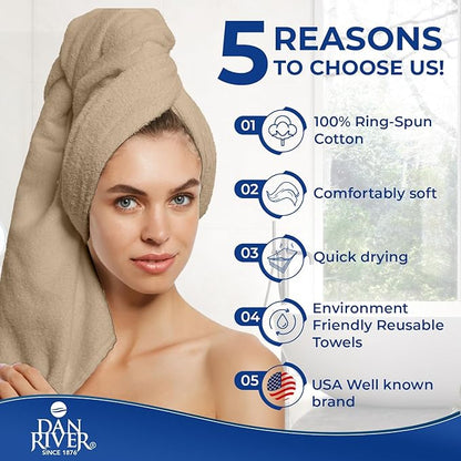 DAN RIVER 8 PC Luxury Bath Towels