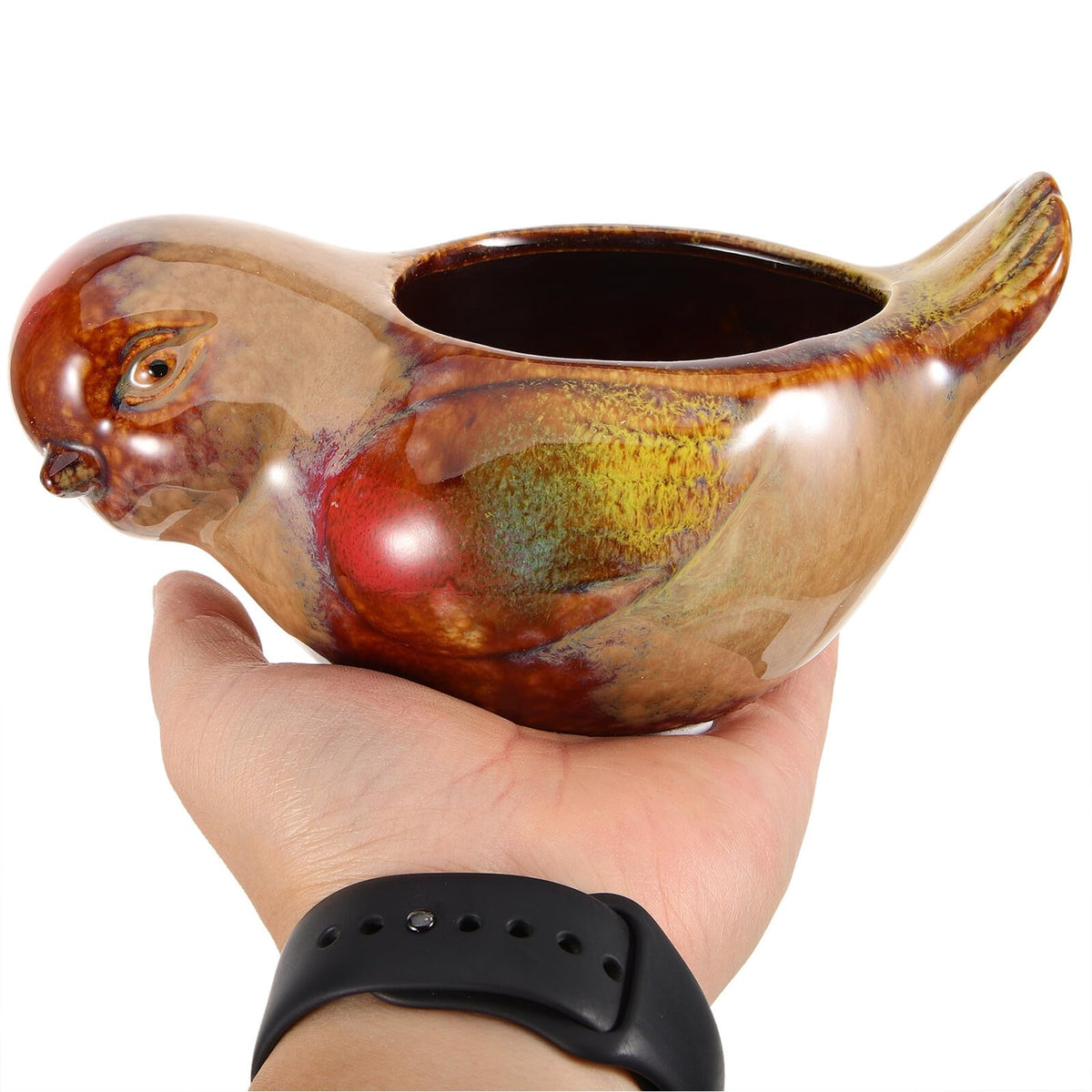 DOITOOL Ceramic Succulent Pots Bird Shaped Planter for Indoor Plants Small Decorative Pot Suitable for Home and Office Gardening