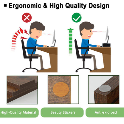 TEAMIX 2 Tiers +2 Pack Desktop Monitor Stand Riser 20 Inch Printer Stand, Desktop Organizer.