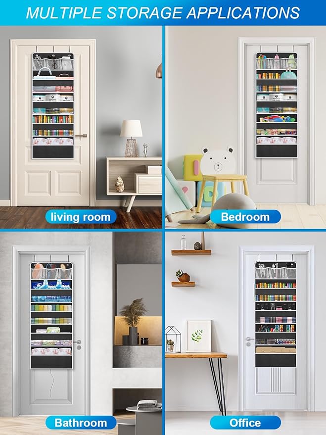 2 Pack Over the Door Storage Organizer
