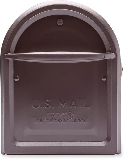 Architectural Mailboxes Mapleton Post Mount Mailbox, Rubbed Bronze, Large | Galvanized steel build for outside with rust-resistant powder-coat finish and a magnetic door closure. USPS approved.