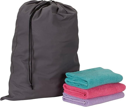 Household Essentials Cotton Laundry Bag, 100% Cotton, Drawstring Top