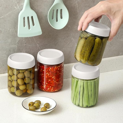 NETANY 6-pack 16oz Glass jars