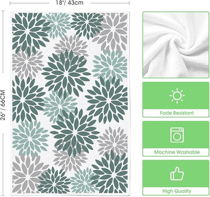 Artoid Mode Green Home Sweet Home Stripes Boho Spring Kitchen Towels Dish Towels