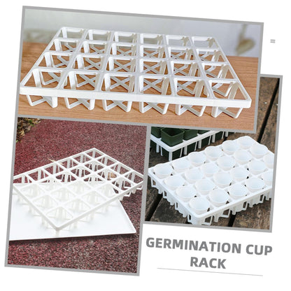 TOYANDONA 6Pcs Square Nursery Pot Holders for Vegetable Germination Durable Planting Tray Racks Lightweight and Reusable Greenhouse Sowing Trays for Plants