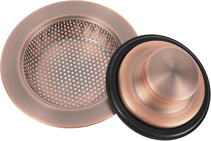 RQYEKDO Kitchen Sink Strainers Sink Stopper Kits, Stainless Steel Sink Drain