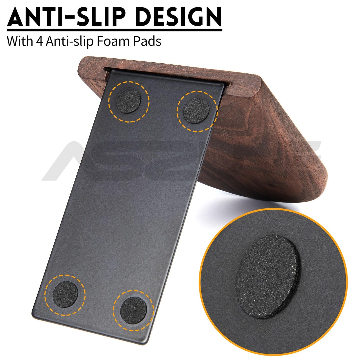 2Pairs Book Ends for Heavy Books, Wooden Bookends, Holds Heavy Books, Non-Skid, Perfect for Office Desk