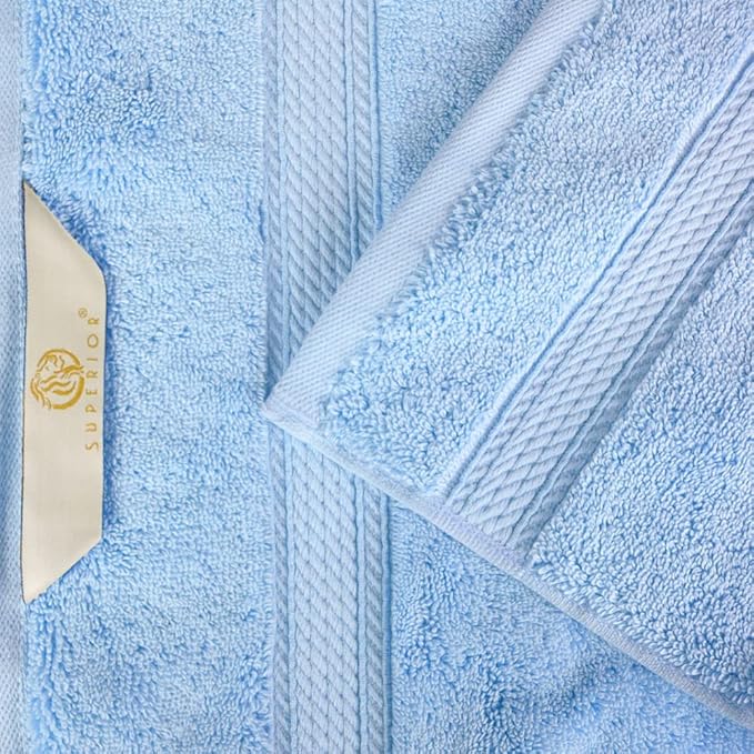 SUPERIOR Egyptian Cotton Pile 3 Piece Towel Set, Includes 1 Bath, 1 Hand