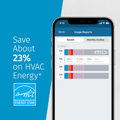 Sensi Lite Smart Thermostat, Programmable, WiFi, Easy DIY, Works With Alexa, ENERGY STAR Certified, ST25, Most Systems C-Wire Not Required, C-Wire needed with Heat/Cool Only & Heat Pump System – Black