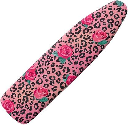 Leopard Print Rose Ironing Board Cover Dec Cover Scorch Stain Resistant Ironing