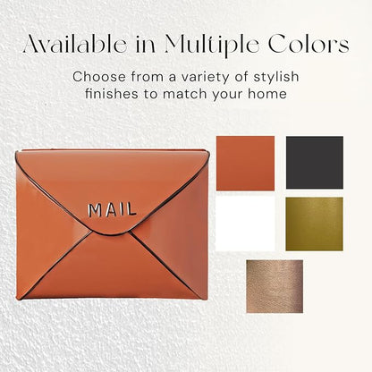 NACH Wall Mount Mailboxes, 12.5 x 10 x 5 inch Terracotta Wall Mailboxes for Outside, Waterproof Mailboxes for Outside - Envelope Mailbox