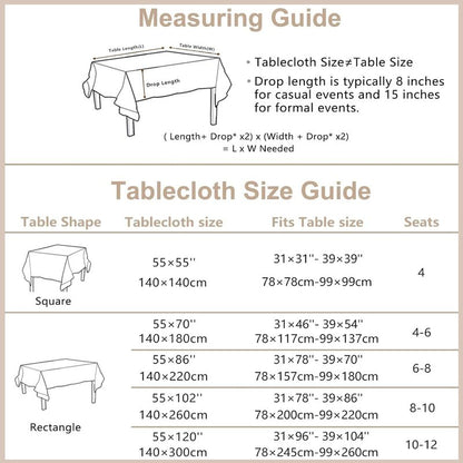 Zdolmy Natural Flax Linen Handmade Hemstitch Tablecloth 70" x 55"– Undyed Square Table Cover for Kitchen, Dining & Decoration, Ideal for Father's Day